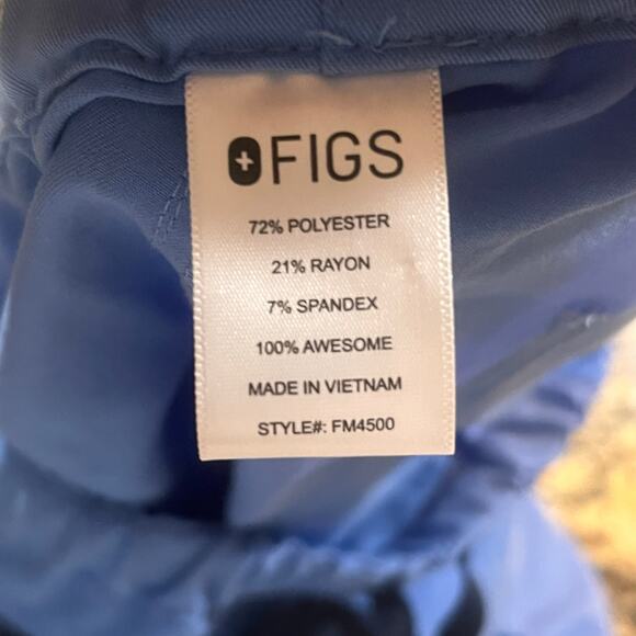 Figs Technical Collection Scrub Pants Womens 2XL Blue Drawstring Pockets - Picture 4 of 7